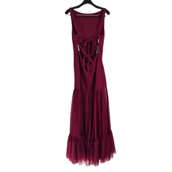 NWT Hello Molly Chic Whispers Maxi Dress Burgundy XL/10 - Picture 4 of 11